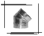 Galvanized 45 degree elbow