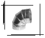 Galvanized 90 degree elbow